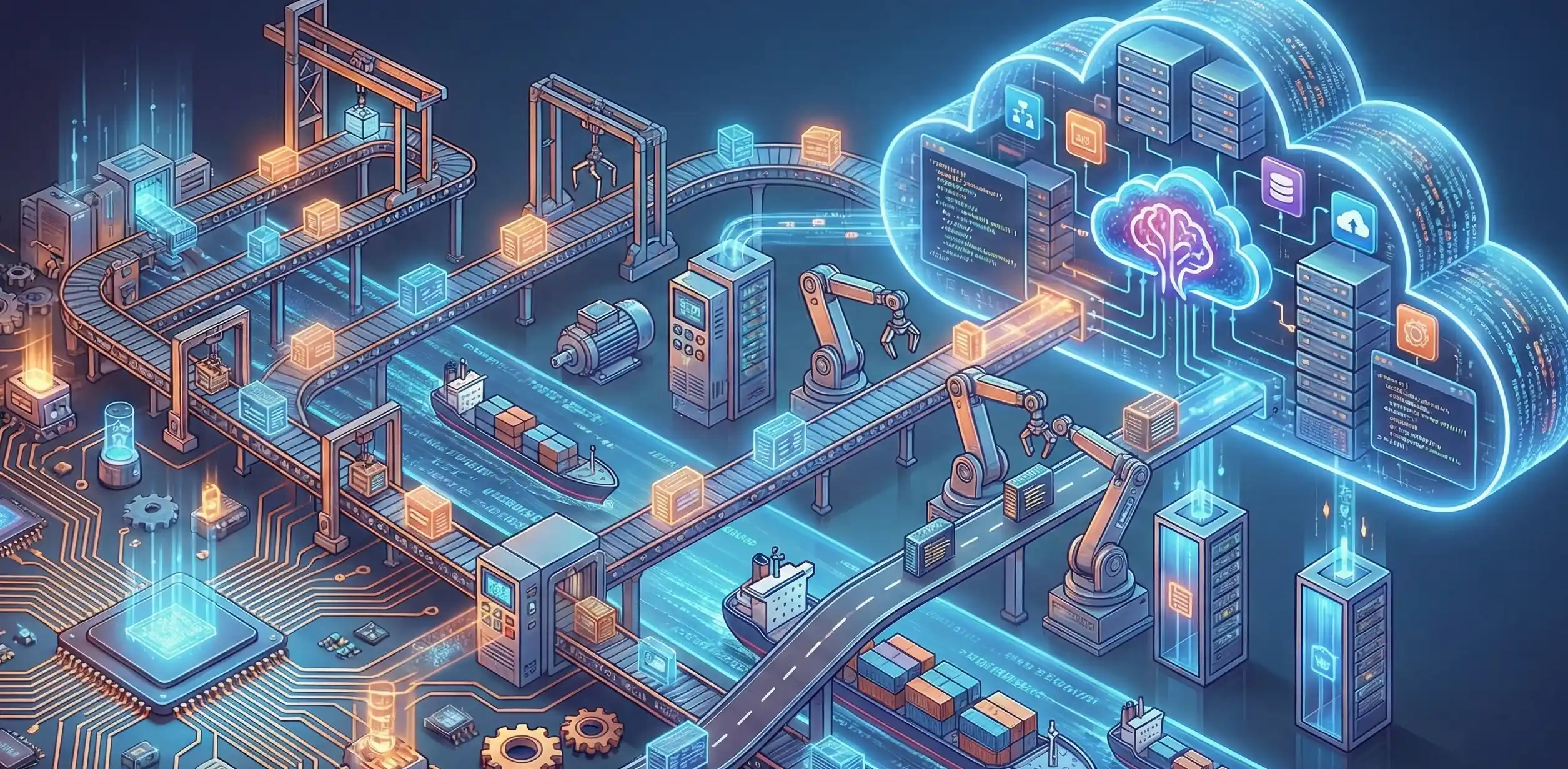 Abstract technology background generated by AI